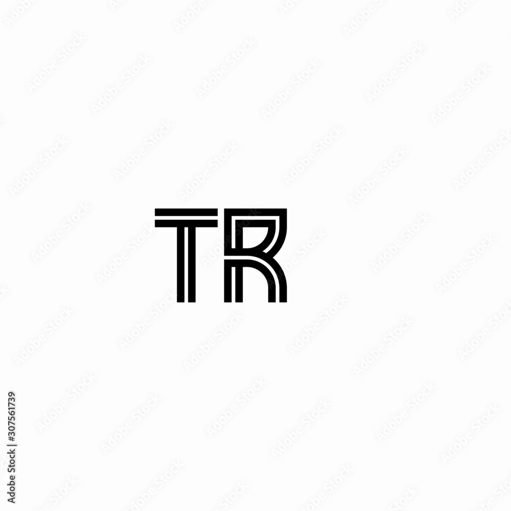 Initial outline letter TR style template Initial outline letter TR style template