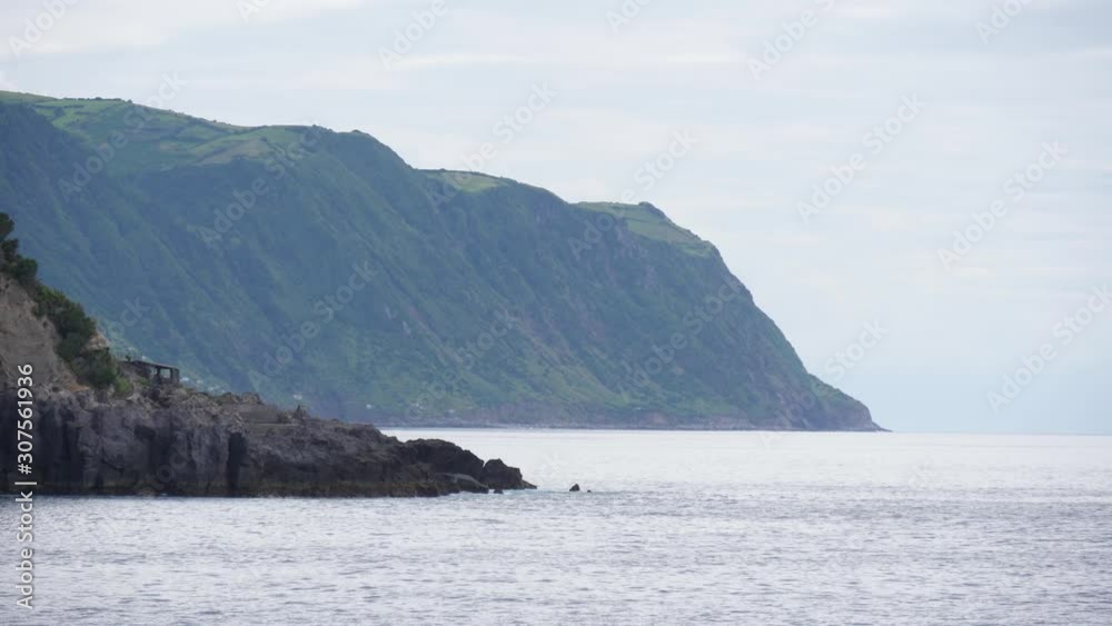 rocky coast on the island of são miguel in the azores 4k rocky coast on the island of são miguel in the azores 4k