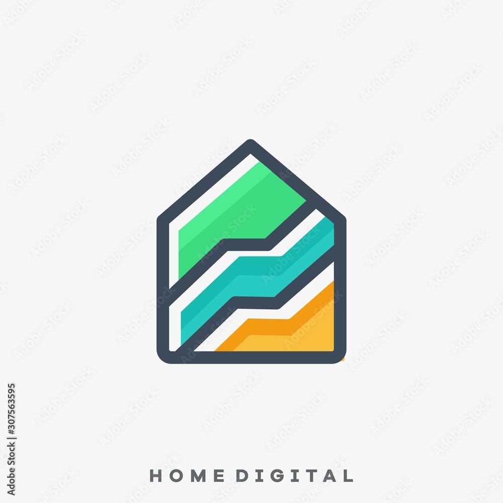 Circuit Home Illustration Vector Template Circuit Home Illustration Vector Template
