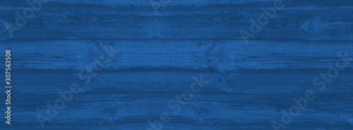 Banner сracked dirty shabby wooden blue old texture.
