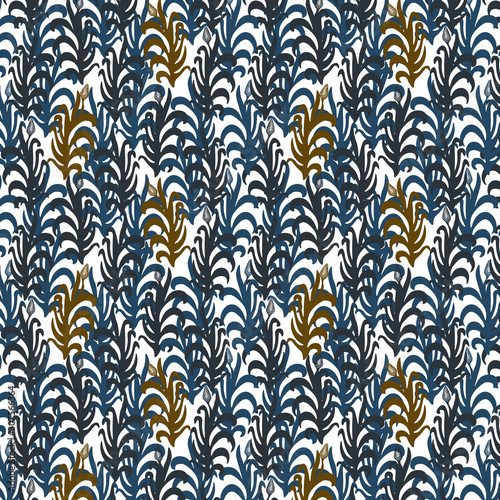 Pattern. Grass moves from the wind. Cover, packaging, print for textiles.