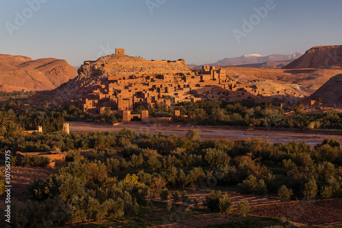 View of old village called Ait Ben Haddou, the place where lots of succesful movies was made. Morocco
