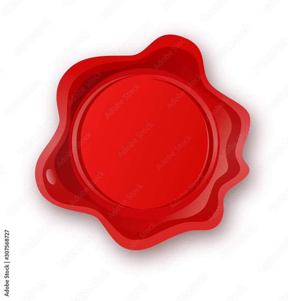 Retro Vintage Red Wax Seals Stamps Stock Vector (Royalty Free) 1369502900