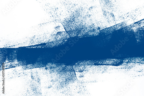 Fototapeta klasyczny niebieski zimowy śnieg i biała ręcznie malowana tekstura tła z pociągnięciami pędzla grunge6 kolor 2020 roku