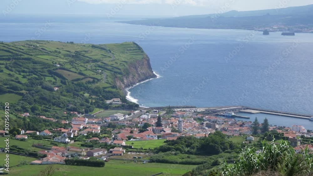 pico island view from faial azores portugal 4k