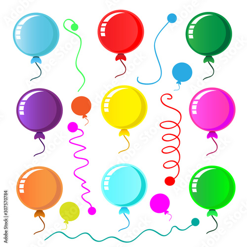 Party balloon on white background
