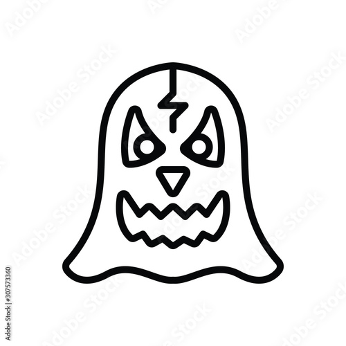Black line icon for terrible 