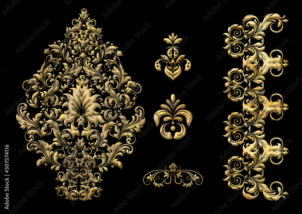 isolated 3d old golden luxury frame isolated 3d old golden luxury frame
