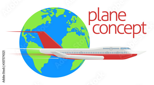 Airplane jet in front of a ...