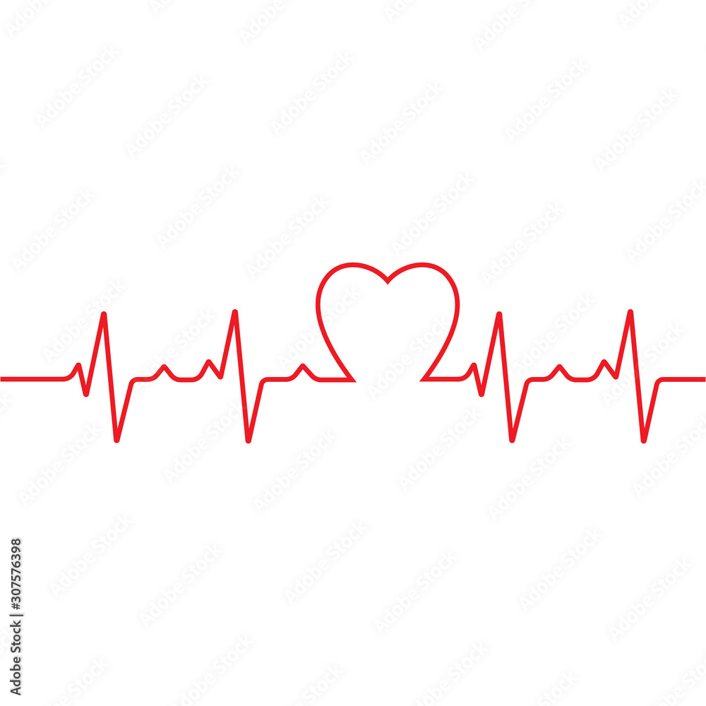 Art design health medical heartbeat pulse vector