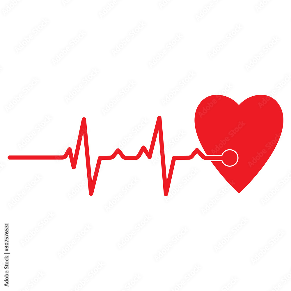 Art design health medical heartbeat pulse vector