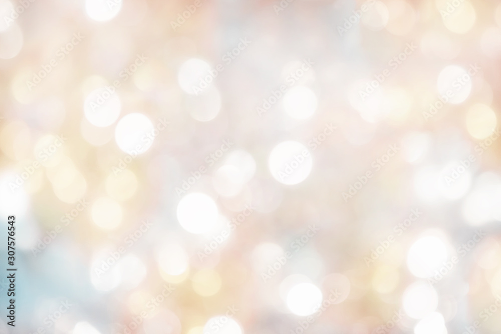 blurry background of christmas lights - light pastel colors - obrazy, fototapety, plakaty 
