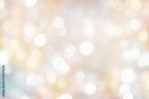 blurry background of christmas lights - light pastel colors photo