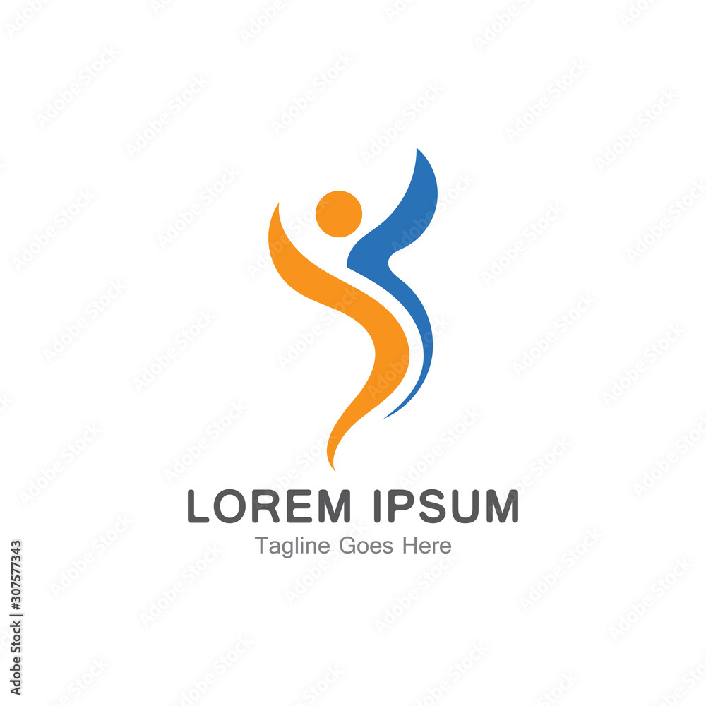 Human character logo simple illustration vector design Human character logo simple illustration vector design