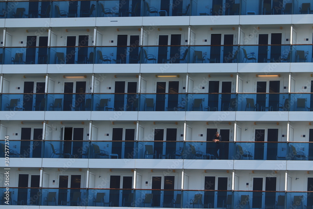 IJmuiden, The Netherlands - April, 7th 2019 Costa Mediterranea docked at Felison Cruise Terminal IJmuiden, The Netherlands - April, 7th 2019 Costa Mediterranea docked at Felison Cruise Terminal