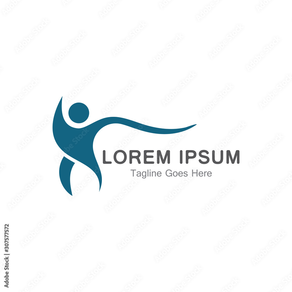 Human character logo simple illustration vector design Human character logo simple illustration vector design