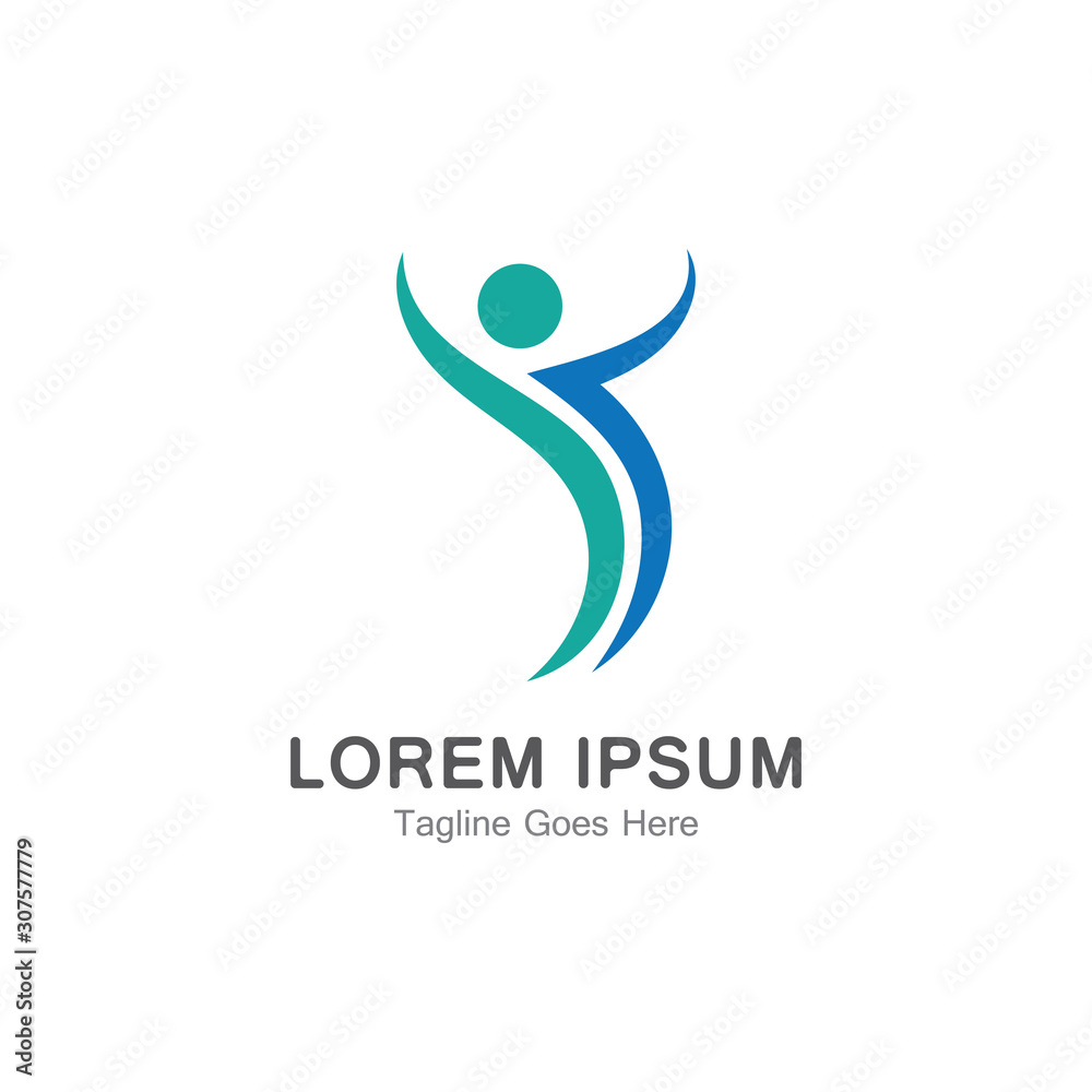 Human character logo simple illustration vector design Human character logo simple illustration vector design