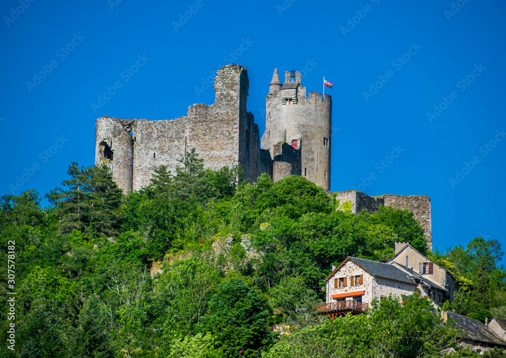 Fototapeta premium Najac, Aveyron, Occitanie, France.