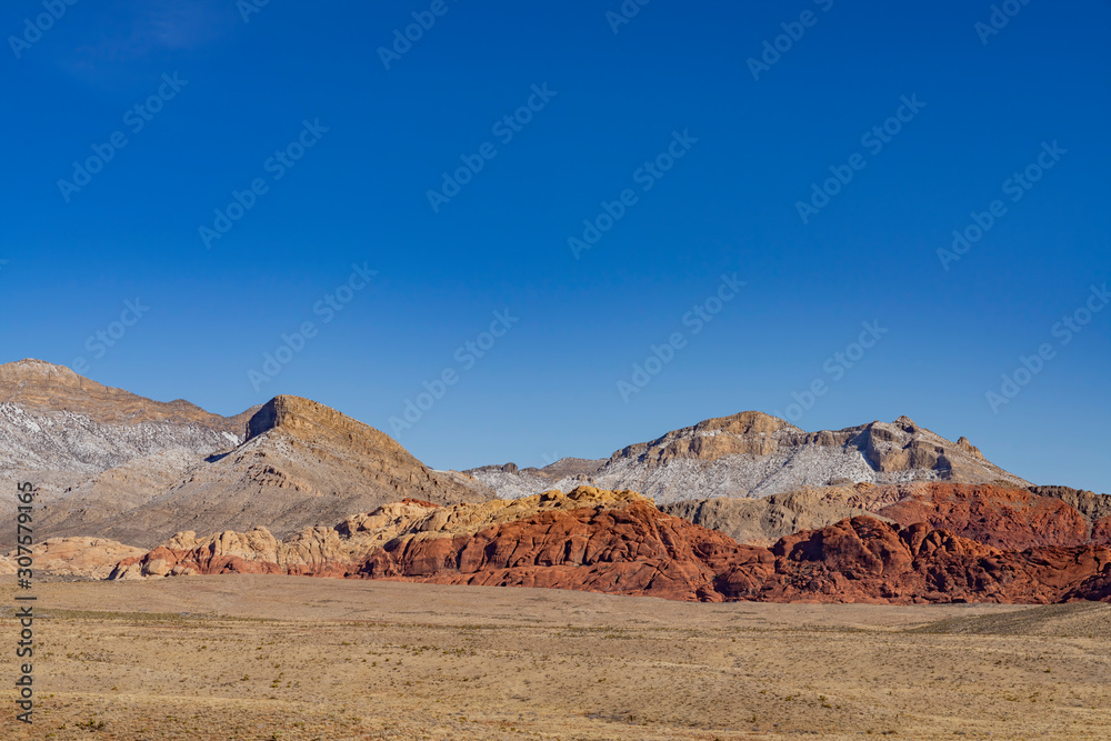 Winter snowy landscape of the famous Red Rock Canyon Winter snowy landscape of the famous Red Rock Canyon