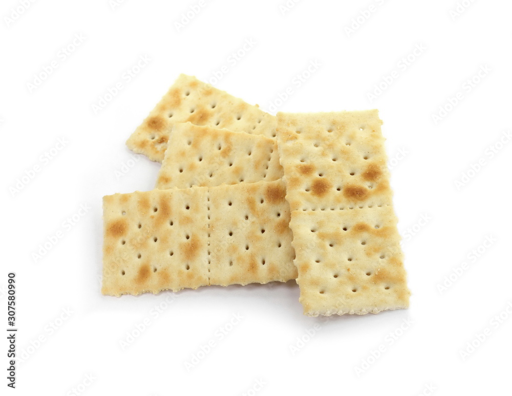 Soda Crackers isolated on white background. Soda Crackers isolated on white background.