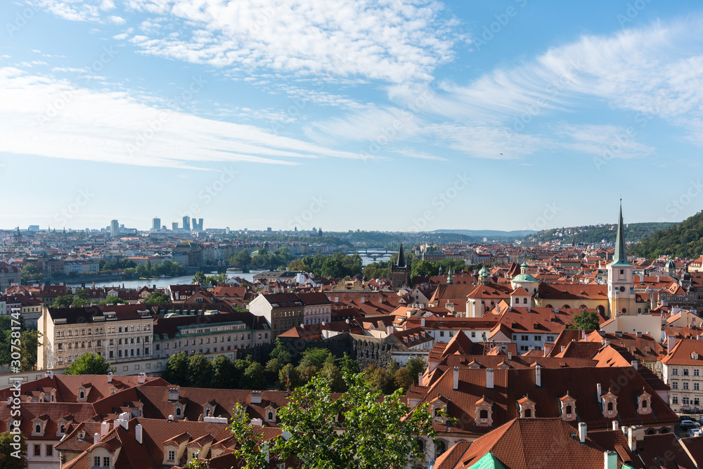 View of Prague from th castel in old town Czech Republic