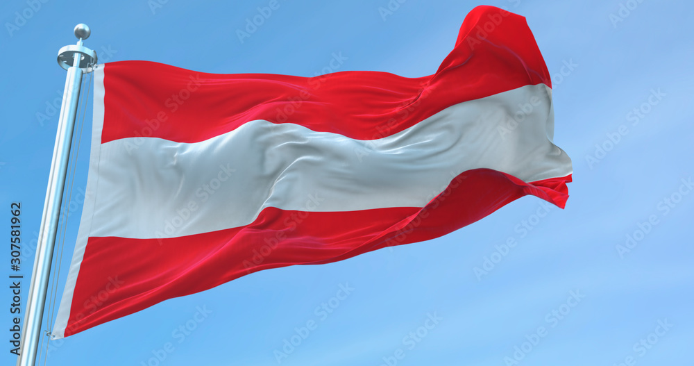 3D Rendering Austria national Flag textile cloth fabric waving on the top -Illustration 3D Rendering Austria national Flag textile cloth fabric waving on the top -Illustration