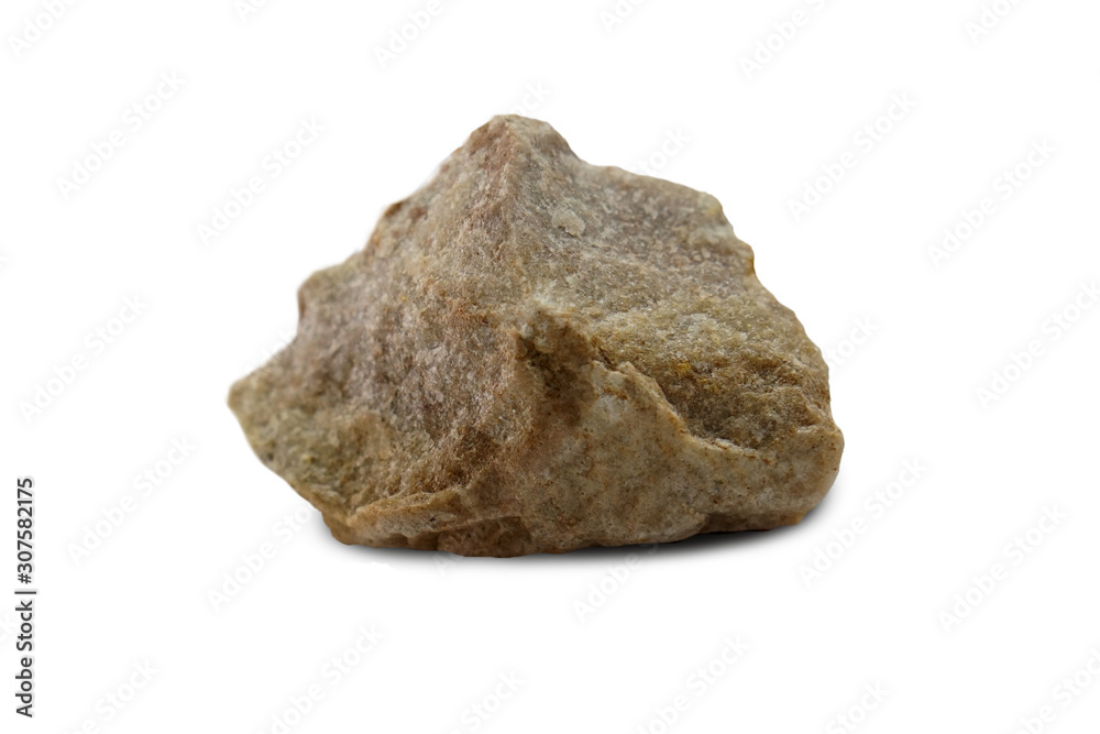 Quartzite rock isolated on white background. Quartzite is a hard, non-foliated metamorphic rock which was originally pure quartz sandstone. There is noise and grain caused by the texture of the stone. Quartzite rock isolated on white background. Quartzite is a hard, non-foliated metamorphic rock which was originally pure quartz sandstone. There is noise and grain caused by the texture of the stone.