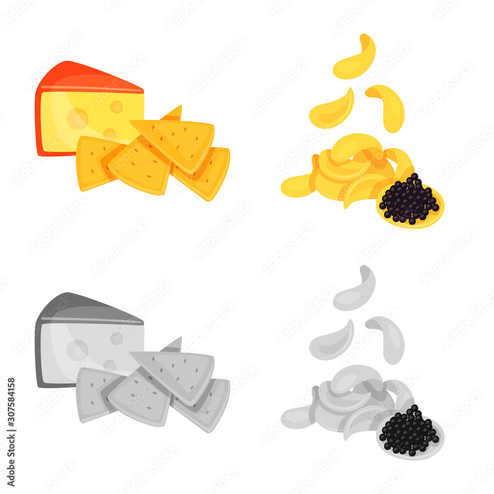 Vector illustration of taste and seasonin sign. Collection of taste and organic vector icon for stock.