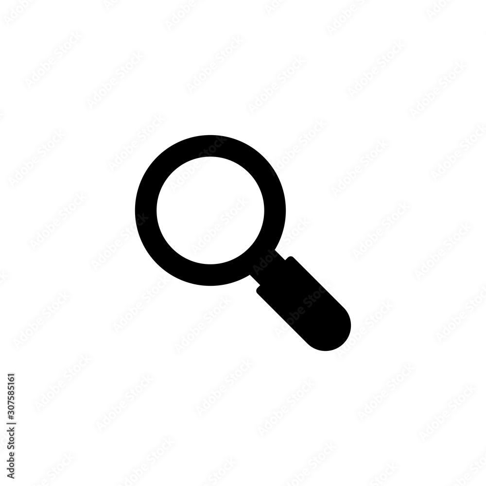 Search icon. Magnifying glass or search icon, flat vector graphic on isolated background. - Vector Search icon. Magnifying glass or search icon, flat vector graphic on isolated background. - Vector
