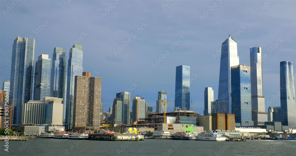 Skyline of midtown Manhattan after sunset, New York City Skyline of midtown Manhattan after sunset, New York City