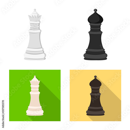 Isolated object of checkmate and thin icon. Set of checkmate and target stock symbol for web.