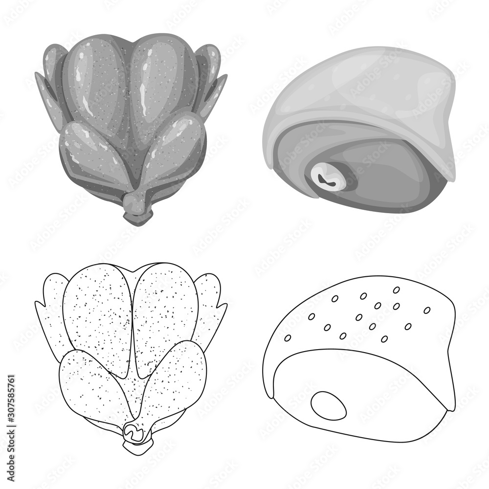 Vector illustration of product and poultry symbol. Collection of product and agriculture stock vector illustration. Vector illustration of product and poultry symbol. Collection of product and agriculture stock vector illustration.
