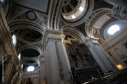 Zaragoza November 29, 2019, interior of the basilica del Pilar