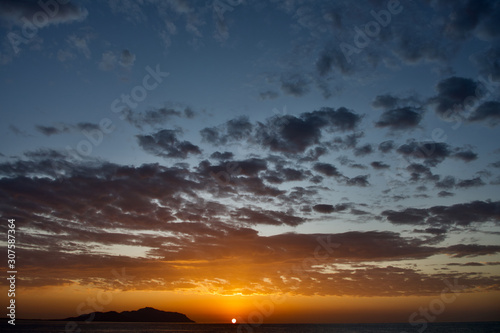 bright sunrise over the Red Sea