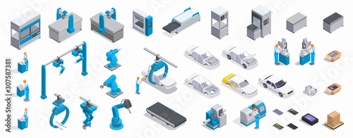 Industrial Equipment Isometric Set