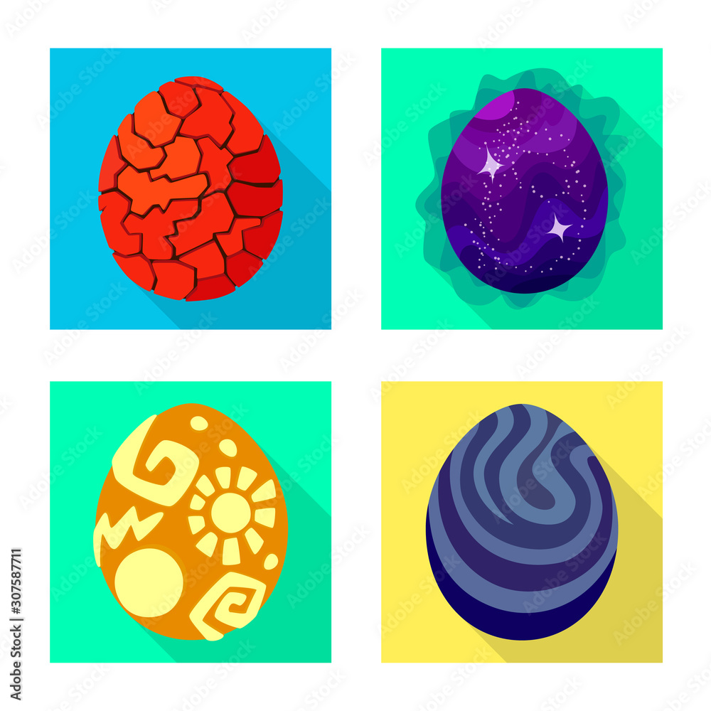 Vector design of story and big logo. Collection of story and prehistoric stock vector illustration.