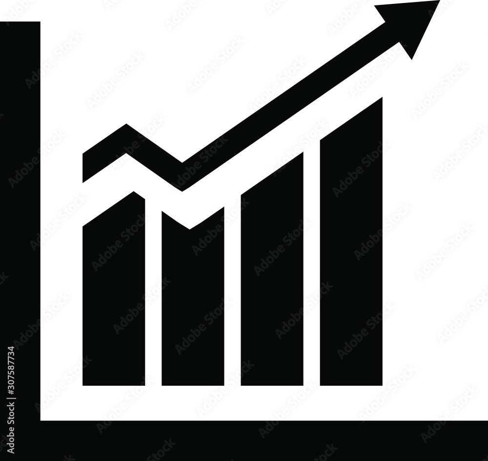 Increase icon Vector. Graph Icon Increase icon Vector. Graph Icon