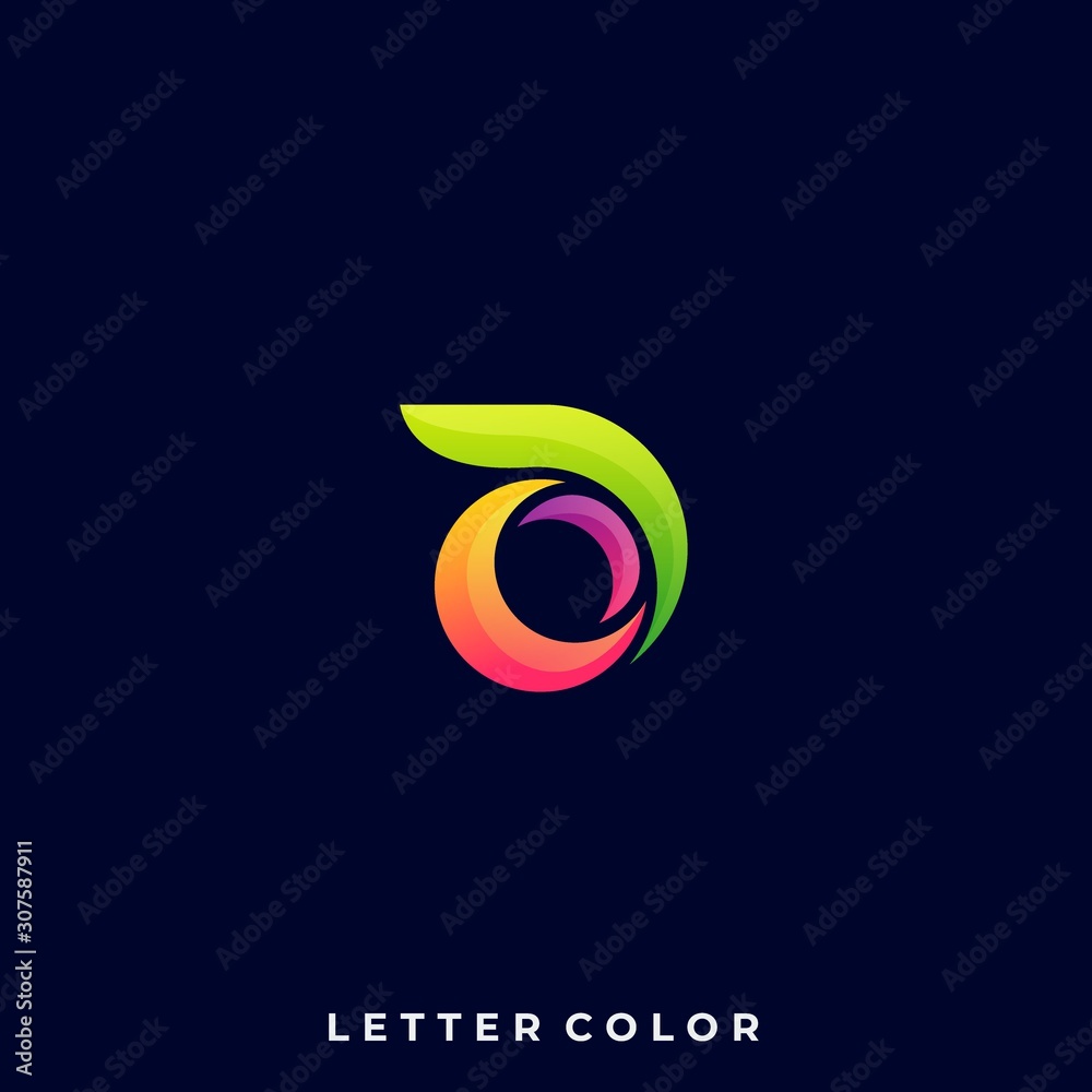 Abstract Letter Illustration Vector Design template