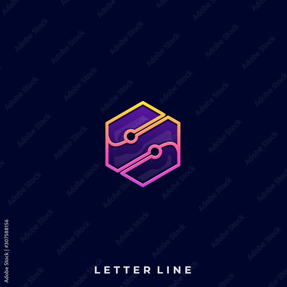 Polygon Letter Illustration Vector Design template Polygon Letter Illustration Vector Design template