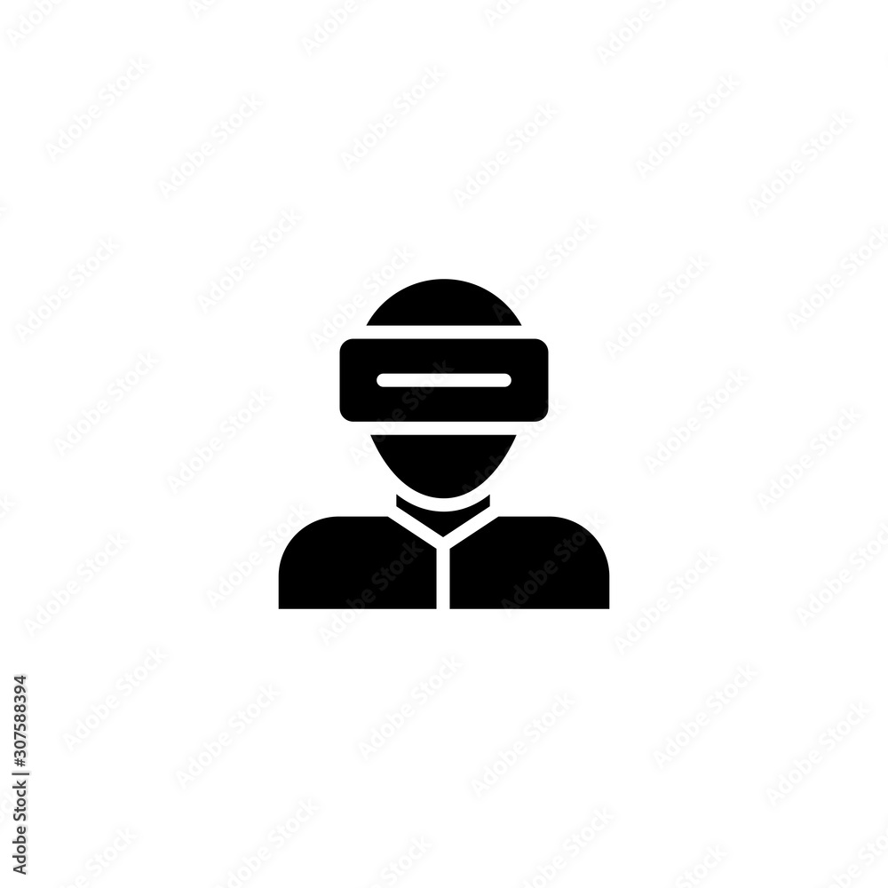Virtual Reality Icon. VR headset, Augmented reality, VR glasses in isometric icon. virtual reality 360 thin line icon. Linear vector illustration. 