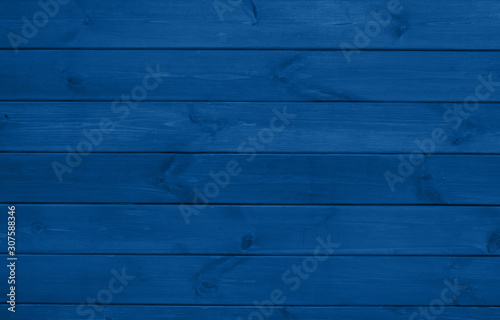 Classic blue wooden background. Background for your projects. Trend of the year.