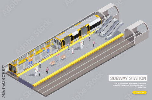Metro Isometric Illustration