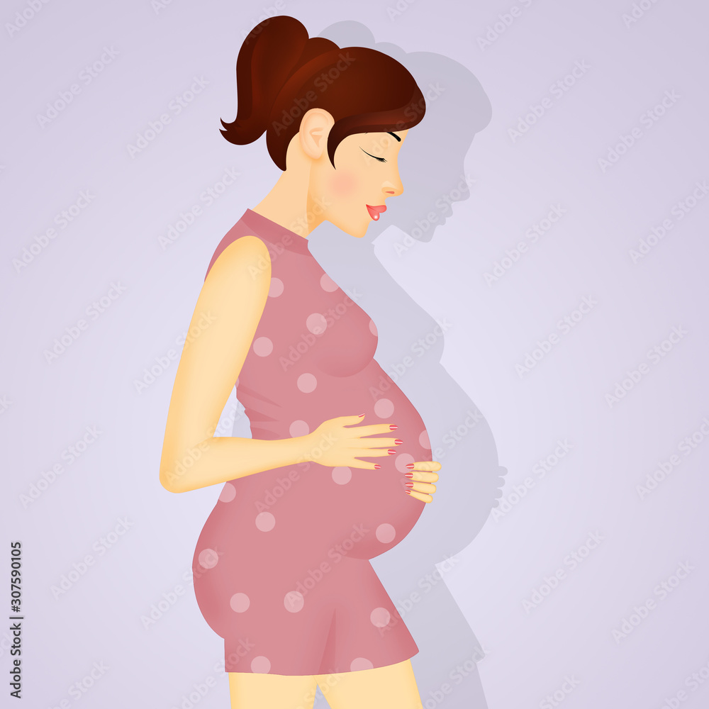 young pregnant woman young pregnant woman