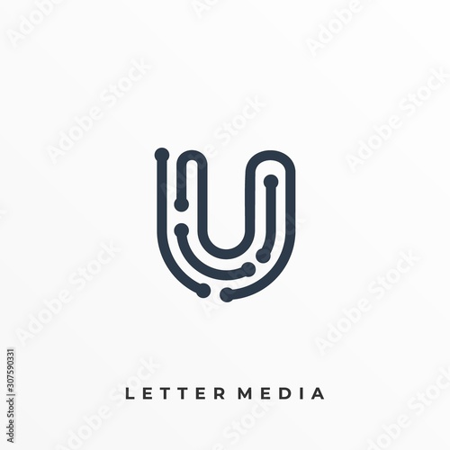Abstract Letter Illustration Vector Design Template
