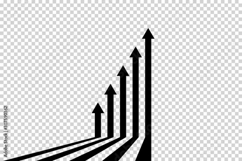 Obraz na płótnie Arrows vector. Flat balck arrows isolated on transoarent background. w salonie