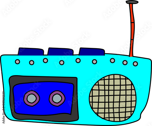  vector illustration of a radio