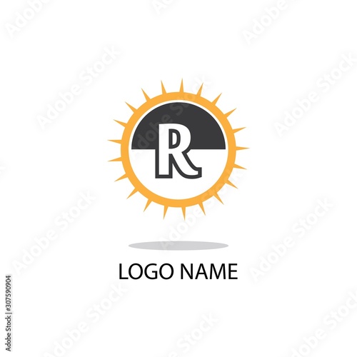 R letter logo symbol modern business