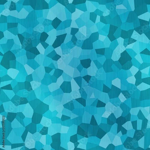 Cyan turquoise blue abstract seamless polygone surface pattern