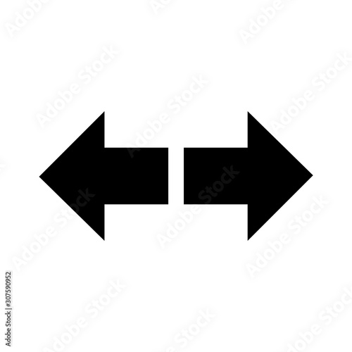 Obraz na płótnie Balck vector arrow isolated on white background. w salonie