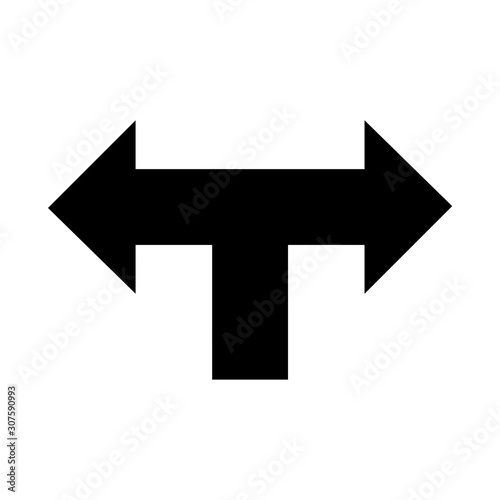 Obraz na płótnie Balck vector arrow isolated on white background. w salonie